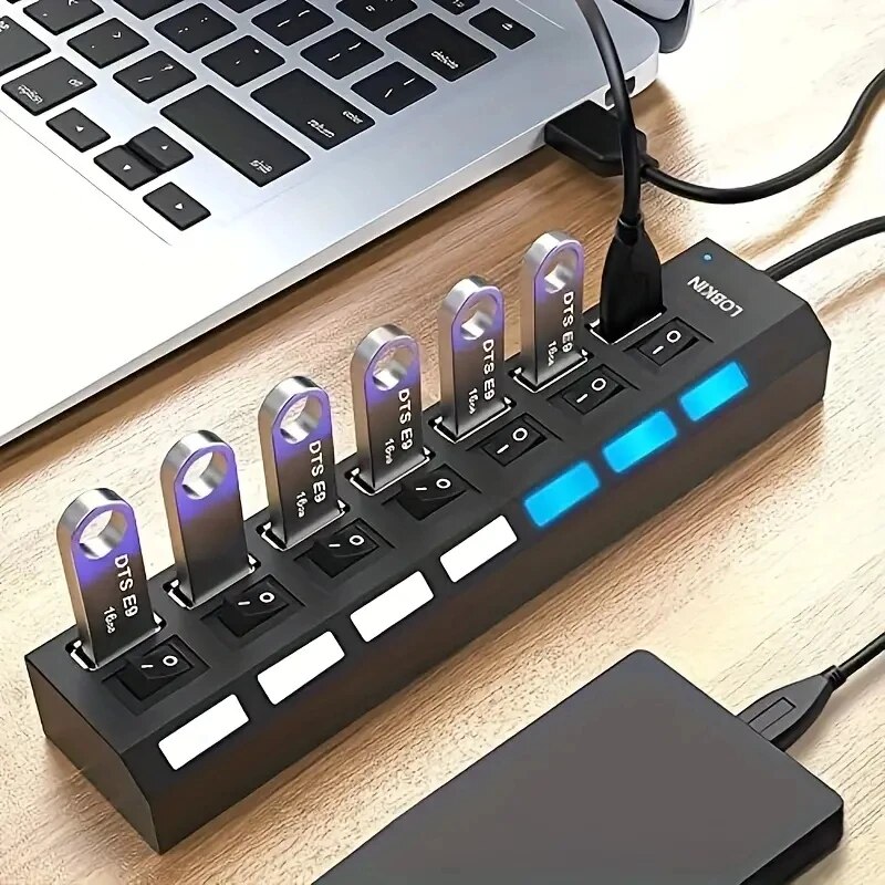 Laptop Accessories Hub - Szybki 4/7 portów USB HUB 2.0