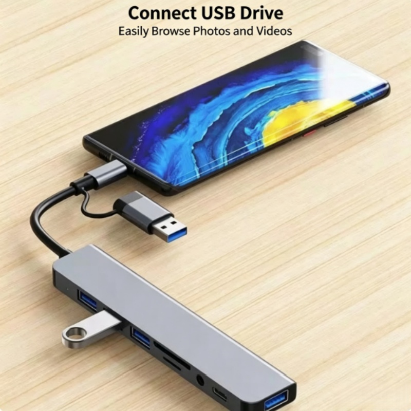 Dwugłowicowy Hub USB-C 8-w-1 z – Laptop Accessories Hub recenzja i cena