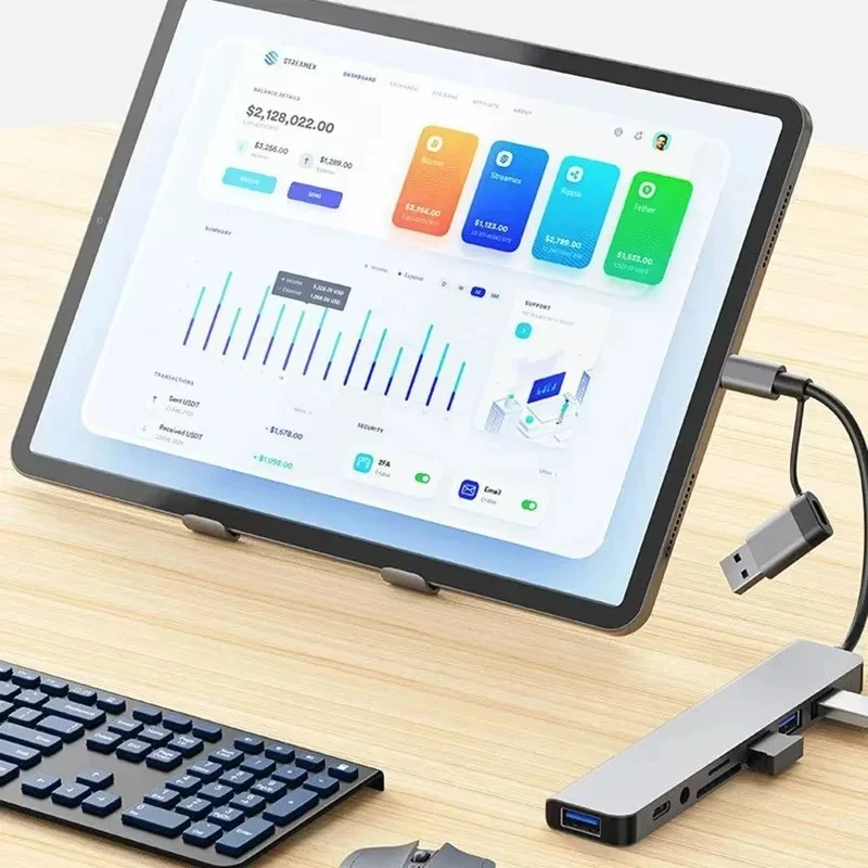 Hub USB-C 8 w 1 Rozdzielacz US – Laptop Accessories Hub recenzja i cena
