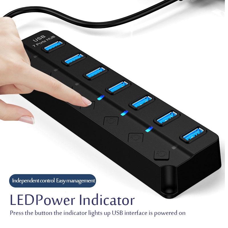 Hub USB 3.0 7 w 1, rozdzielacz – Laptop Accessories Hub recenzja i cena