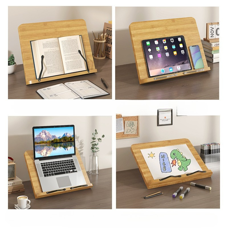Drewniany stojak na książki, w – Laptop Accessories Distributor recenzja i cena