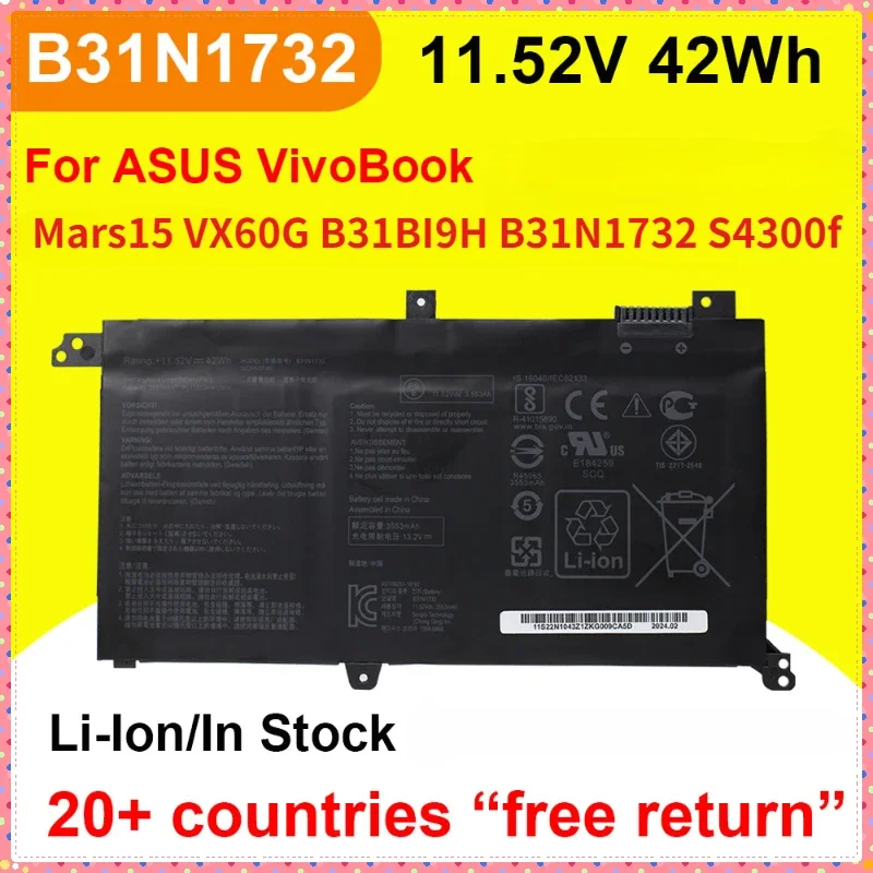 Bateria B31N1732 do ASUS Mars1 – Laptop Accessories For Asus Vivobook recenzja i cena